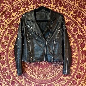 Blank NYC Black Studded Leather Jacket